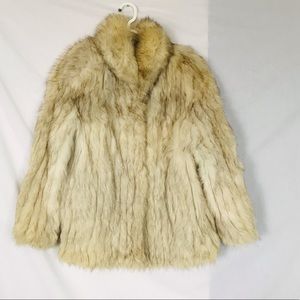 Vintage Genuine Blue fox Fur Coat.